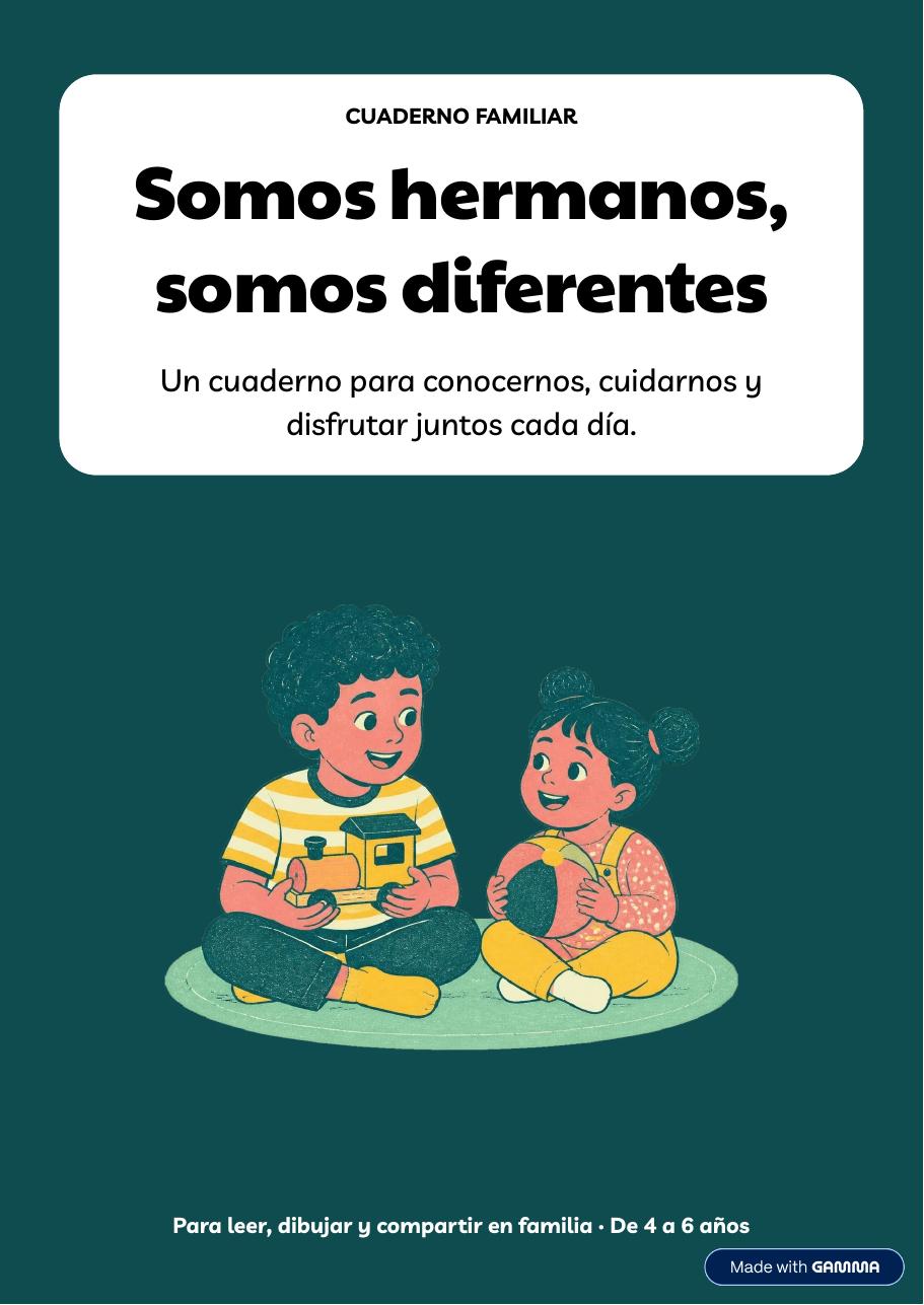 Portada del cuaderno Somos hermanos, somos diferentes